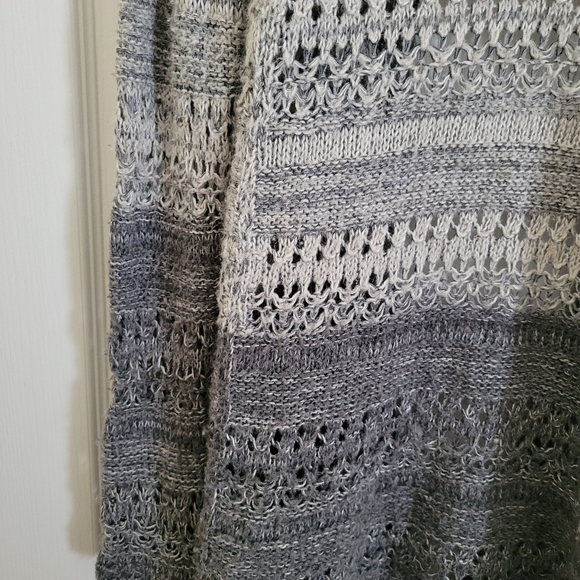 Knit Grey White oversized cardigan - Picture 8 of 9